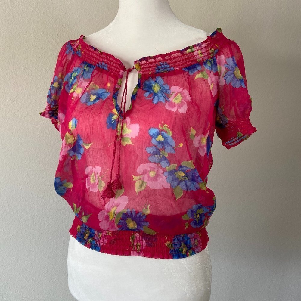 Hollister Floral Sheer Top